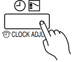 Press the timer mode (CLOCK ADJUST) button for 2 seconds or more. The time display on the remote controller will AIR-CONDITIONER-fig-5.