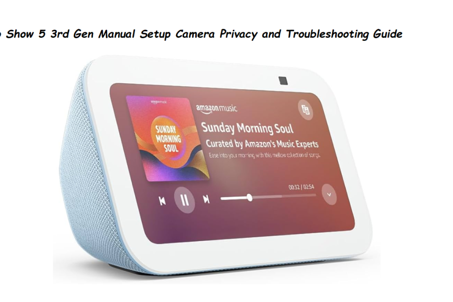 Amazon Echo Show 5 3rd Gen Manual Setup Camera Privacy and Troubleshooting Guide