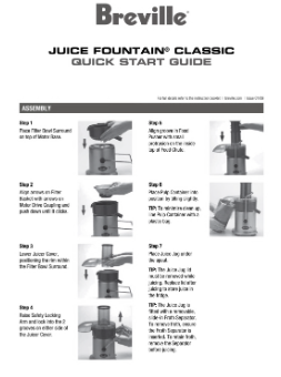 Brevill- JE98XL-Juice-Fountai-Plus-Manual-Assembly-Cleaning-and-Troubleshooting-Guide-fig-3