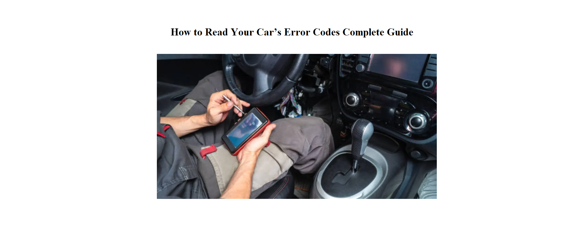 How to Read Your Car’s Error Codes Complete Guide