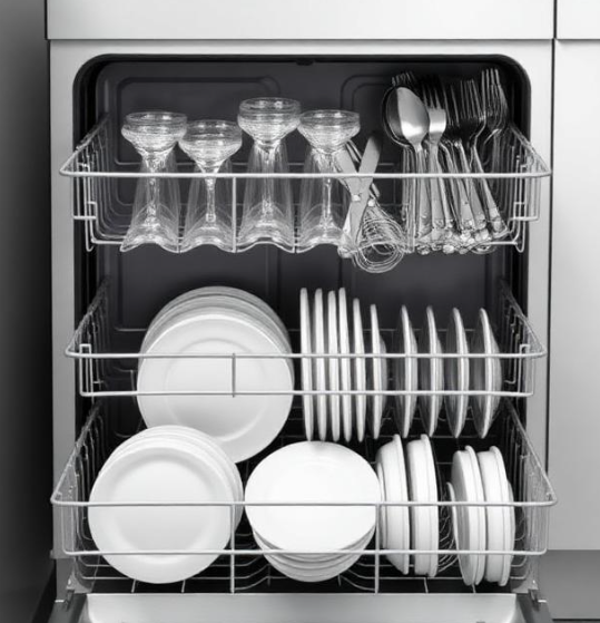 Bonch-300-Series-SHEM63W55N-Manual-Specs,-Features,-Setup-&-Troubleshooting-Guide-FIG-3-Loading-dishwasher
