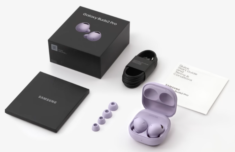 Samsung-Galaxy-Buds-2-Pro-SM‑R510-Manual–Specs,-Features,-Setup &-Troubleshooting-Guide-Fig-1-What-in-box