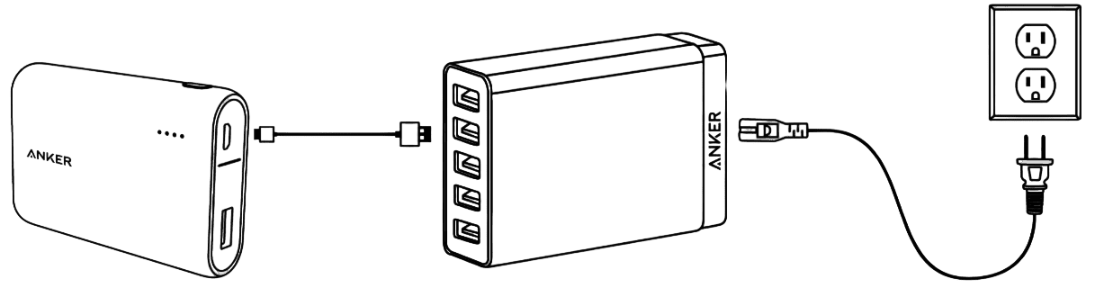 Anker-PowerCore-10000-A1263-Features,-Setup-&-Troubleshooting-Guide-fig-2-Charging-the-Power-Bank-productsmanuals.com