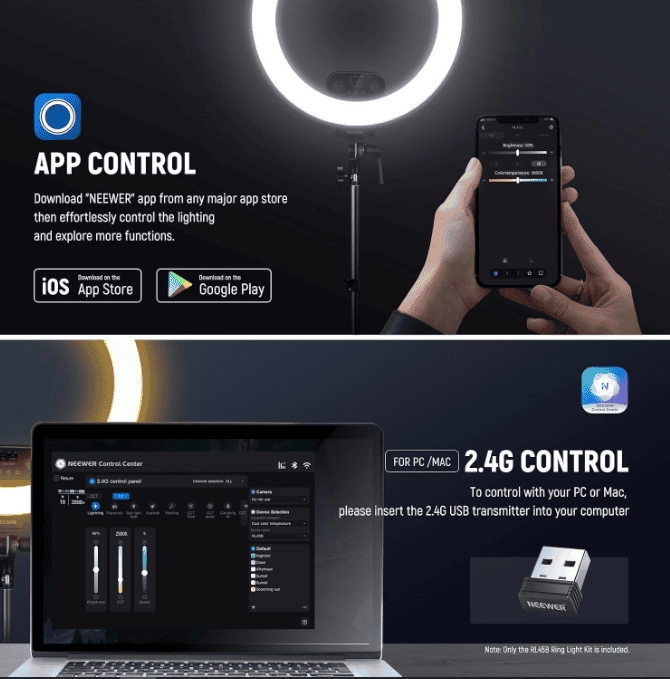 Neewer-18‑Inch-Ring-Light-Manual-Features-&-Setup-Guide-fig-4