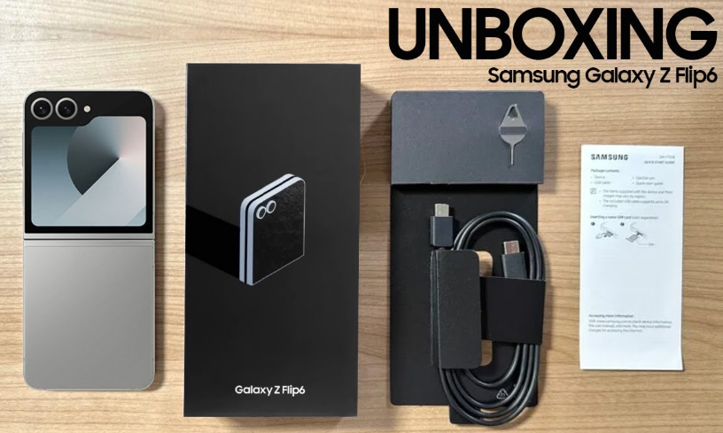 amsung-Galaxy-Z-Flip-6-SM‑F741B-Manual–Product-Overview,-Features,-Setup-&-Troubleshooting-Guide-fig-1-unboxing
