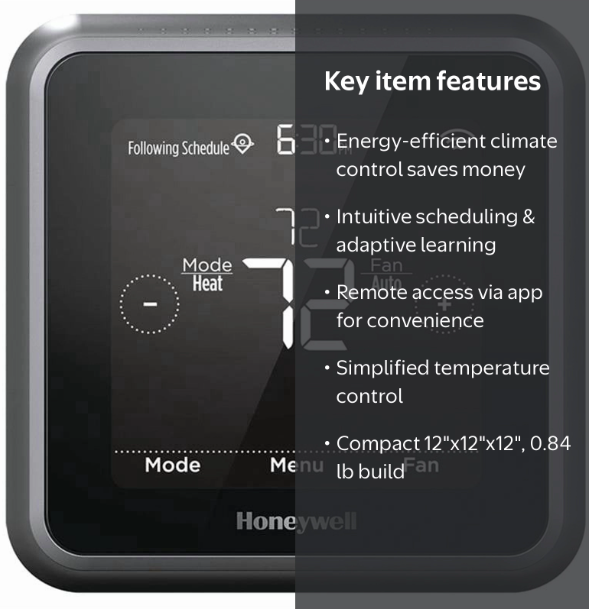 Honeywell-Home-T5-Smart-Thermostat-Manual-For-Beginners-fig-1-Features-Productsmanuals.com