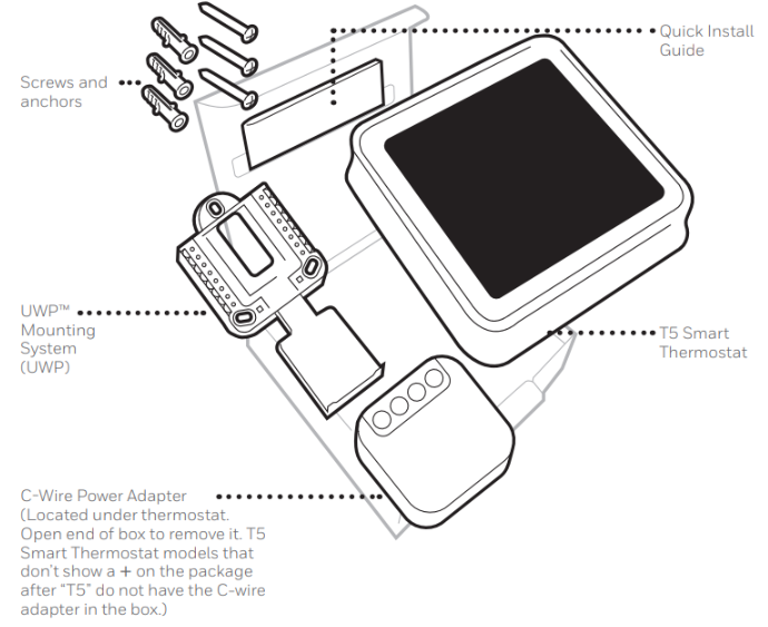 Honeywell-Home-T5-Smart-Thermostat-Manual-For-Beginners-fig-2-unboxing