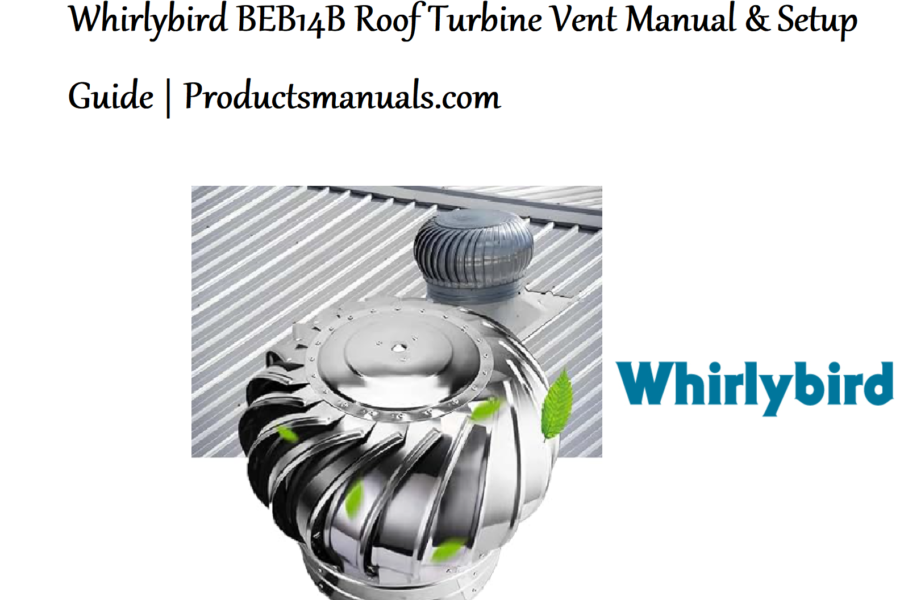 Whirlybird BEB14B Roof Turbine Vent manual