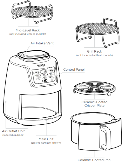 Ninja-AF161-Air-Fryer-Max-XL-Manual-Physical-Controls-Productsmanuals.com
